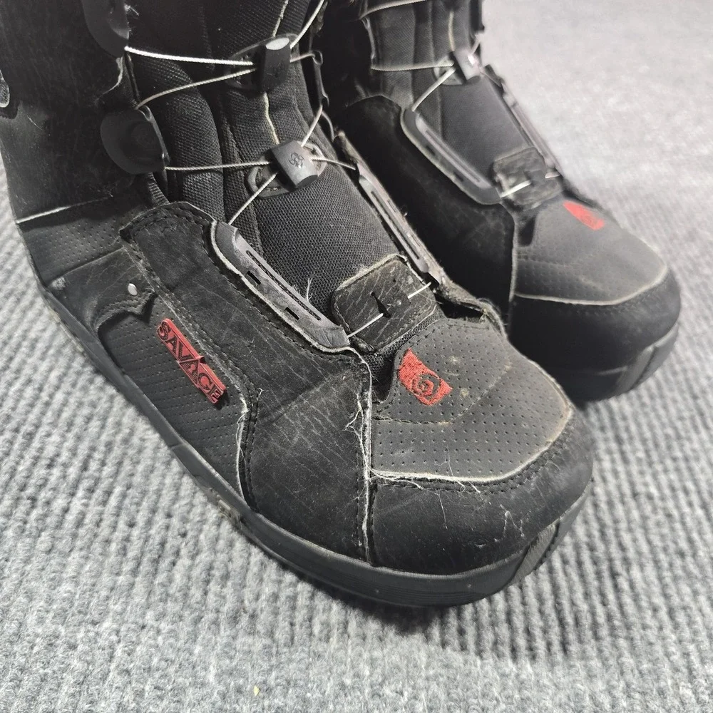 Salomon Savage Snowboard Boots Mens‎ 27.0 US 9 Black Rubber Sole Freestyle